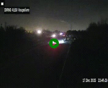 Webcam autoroute A150 à hauteur de La Vaupalière en périphérie de Rouen. Vue orientée vers Rouen