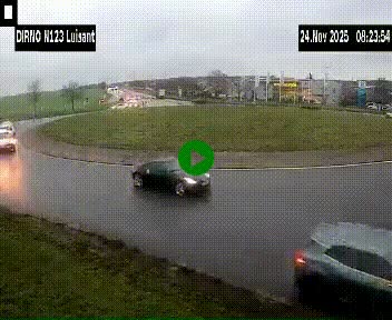 Webcam en périphérie de Chartres sur la N123, à hauteur de Luisant. Vue orientée vers Chartres