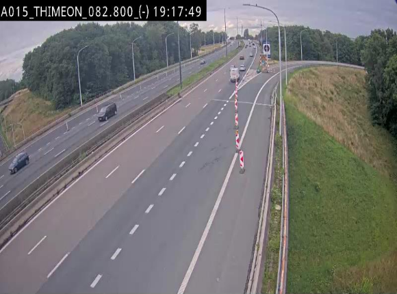 Caméra trafic Belgique - Thiméon - E42, jonction avec A54 (E420) direction La Louvière/Charleroi - BK 82.82