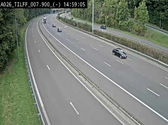 Webcam autoroute A26/E25 à Esneux, en Belgique en direction Luxembourg - BK 7.9
