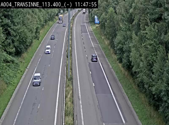 Caméra trafic E411 (A4) - Transinne direction Namur - BK 113.425