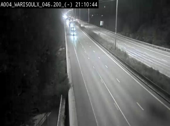 Webcam sur l'E411 à proximité de la jonction avec l'E42 à Warisoulx. Vue orientée vers le nord
