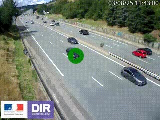 Webcam routière à Saint-Etienne-Terrenoire sur la RN88 avant la jonction entre l'A72 et le Boulevard Périphérique de Saint-Etienne