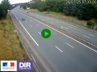 Webcam routière à Saint-Etienne-Terrenoire sur la RN88 avant la jonction entre l'A72 et le Boulevard Périphérique de Saint-Etienne