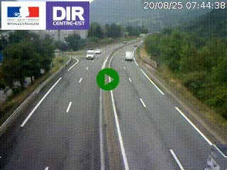Caméra sur la Nationale 90 (N90) à La Léchère, en direction et à proximité d'Albertville