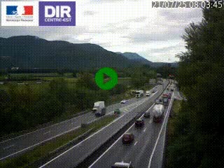 Caméra trafic à Meylan sur la Rocade-Sud de Grenoble en direction d'Aix-en-Provence