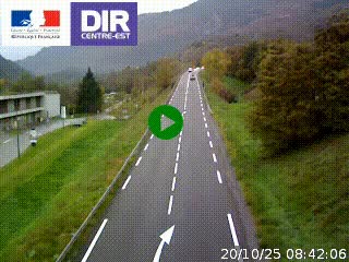 Web cam sur la N90 à Aime, en provenance de Bourg-Saint-Maurice et en direction d'Albertville