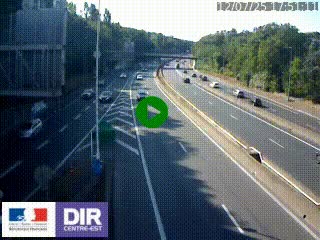 Caméra autoroute sur A6 - Valvert, près de Lyon, en direction de Paris, à hauteur de la sortie 36 Porte du Valvert