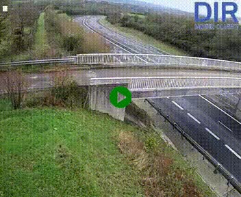 Webcam sur A84 à hauteur de Pont-Farcy, au niveau du pont autoroutier sur la Vire, au sud de Saint-Lô
