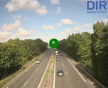 Webcam sur le périphérique de Caen (N814) à l'est de la ville, à Mondeville hauteur de la sortie 2, Presqu'île-Rives de l'Orne, au bout de l'autoroute A13