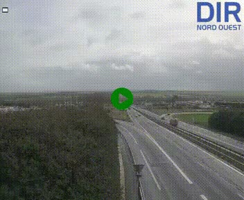 Webcam au début de l'A84 sur le périphérique Ouest de Caen (N814) à hauteur de la sortie 9, Porte de Bretagne