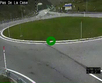 Webcam sur la N22 au niveau du poste frontière entre la France et Andorre à proximité de Pas de la Case à plus de 2000 mètres d'altitude