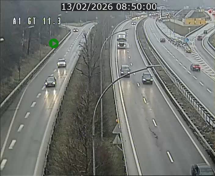 Traffic live webcam Luxembourg Senningerberg - A1 direction Allemagne - BK 11.3