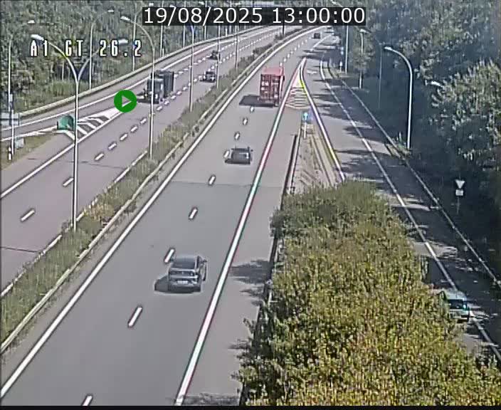 Traffic live webcam Luxembourg Grevenmacher - A1 direction Allemagne - BK 26.2