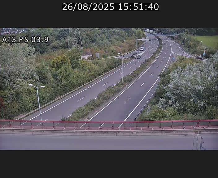 Traffic live webcam Luxembourg Differdange - A13 direction Esch-sur-Alzette - BK 3.9