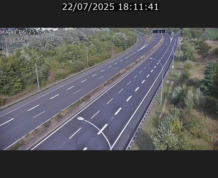 Traffic live webcam Luxembourg Frisange - A13 direction Allemagne - BK 26