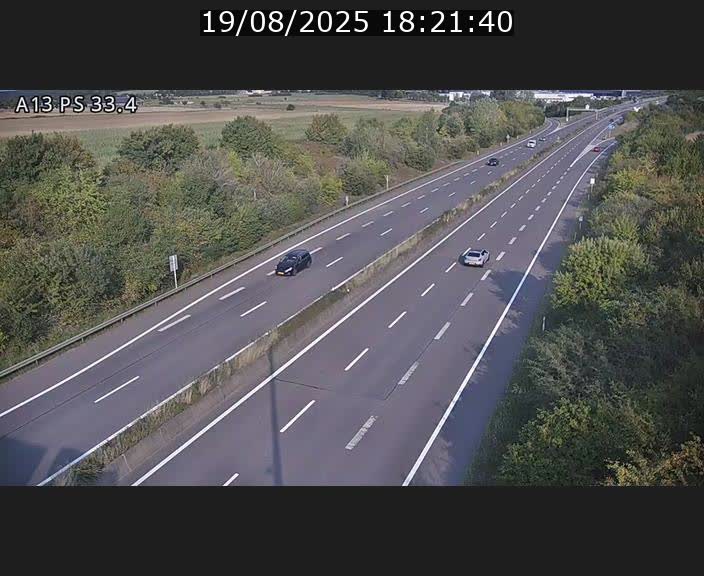Webcam trafic sur A13 à hauteur de Mondorf-les-Bains en direction d'Altwies