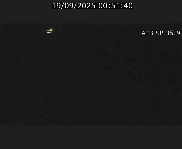 Webcam trafic sur A13 à l'entrée ouest du tunnel Markusbierg à Remerschen. Vue orientée vers Mondorf-les-Bains.