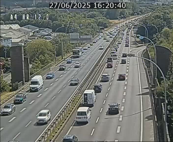 Traffic live webcam Luxembourg Jonction Foetz - A4 - BK 12.0 - direction Esch sur Alzette
