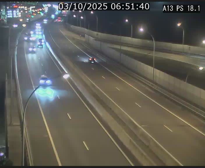 Traffic live webcam Luxembourg Dudelange - A13 direction Croix de Bettembourg - BK 18.1