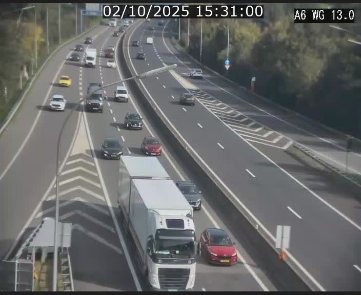 Traffic live webcam Luxembourg Mamer - A6 - BK 13 - direction Luxembourg/France/Allemagne
