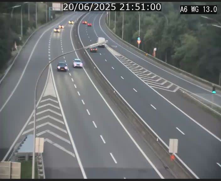 Traffic live webcam Luxembourg Mamer - A6 - BK 13 - direction Luxembourg/France/Allemagne