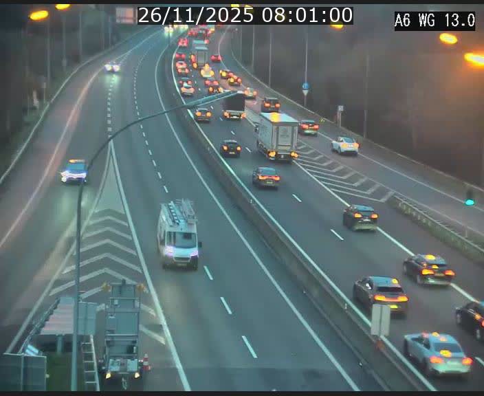Traffic live webcam Luxembourg Mamer - A6 - BK 13 - direction Luxembourg/France/Allemagne