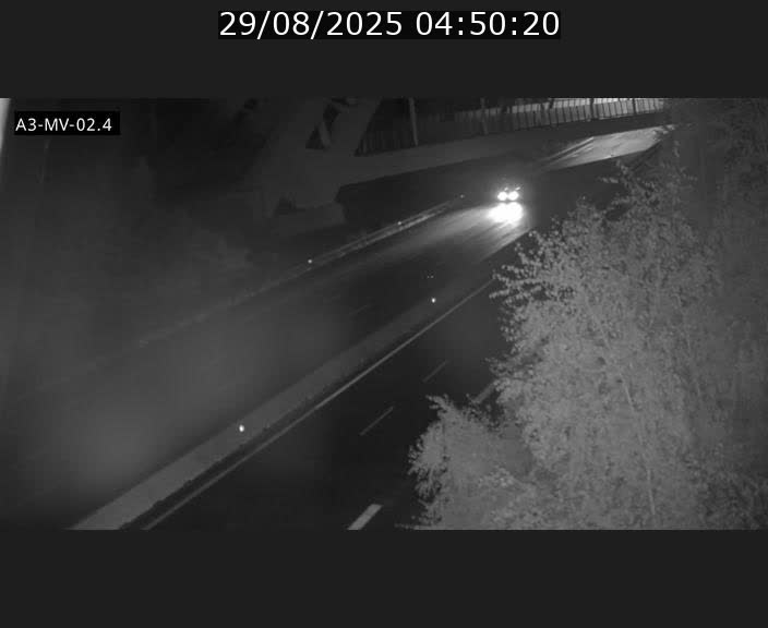 Webcam autoroute de la France (A3) au Luxembourg à Fentange, à proximité de la Croix de Gasperich. Vue orientée vers la Cloche d'Or