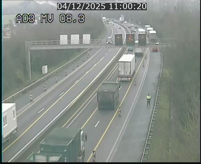 Webcam Autoroute après la Croix de Bettembourg en direction de Luxembourg sur l'A3