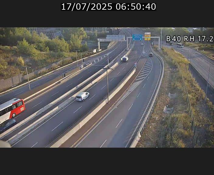 Webcam sur le contournement d'Esch Belval à hauteur de la sortie Université de Luxembourg. Vue orientée vers Luxembourg
