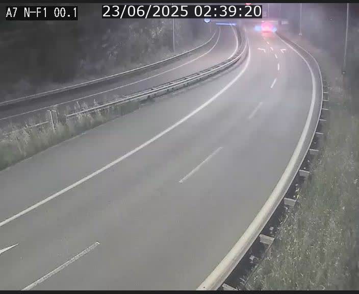 Webcam autoroute Luxembourg A7 située dans la sortie 1 Waldhof, vers la N11, avant le Tunnel Stafelter