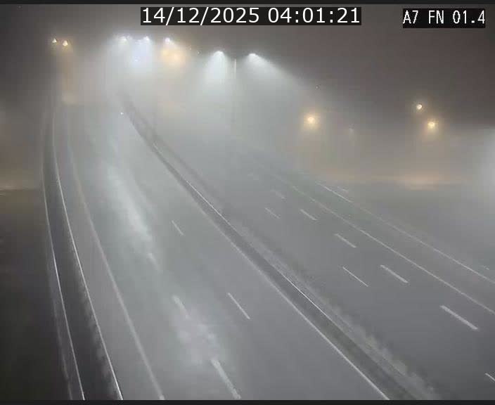 Caméra autoroute Luxembourg A7 - Tunnel Stafelter - direction Echangeur Grünewald