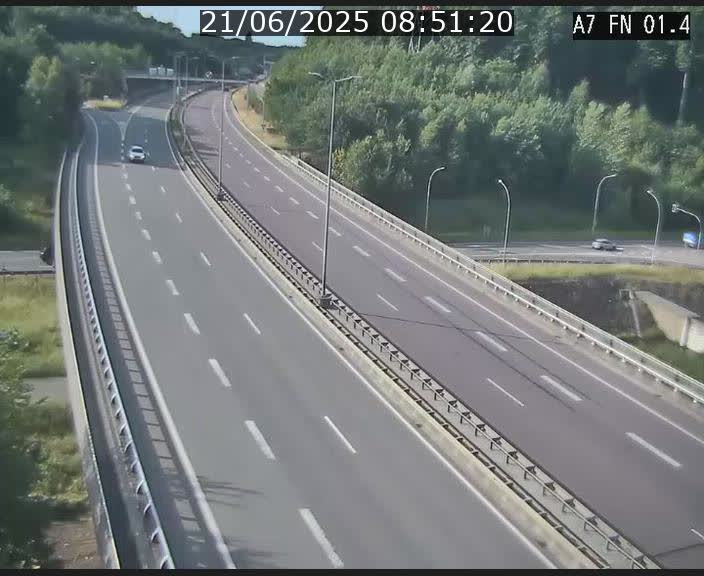 Caméra autoroute Luxembourg A7 - Tunnel Stafelter - direction Echangeur Grünewald