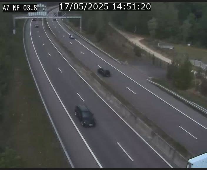 Webcam autoroute A7 au Luxembourg à la sortie du Tunnel Stafelter vers le Nord