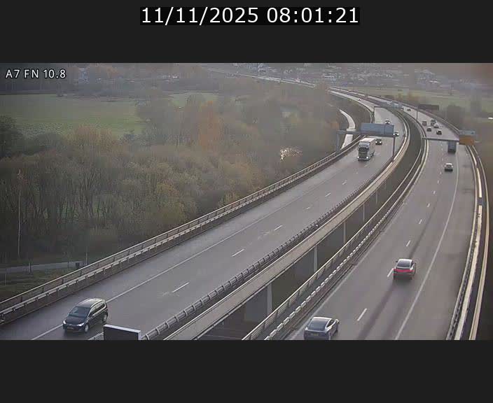 Caméra trafic Luxembourg - A7, Tunnel Gousselerbierg, sortie sud, direction rond-point Lorentzweiler (BK 10.8)
