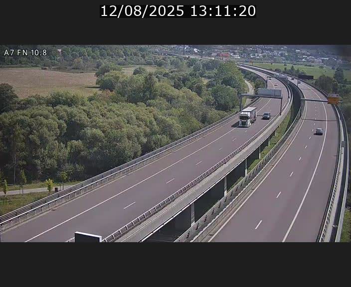 Caméra trafic Luxembourg - A7, Tunnel Gousselerbierg, sortie sud, direction rond-point Lorentzweiler (BK 10.8)