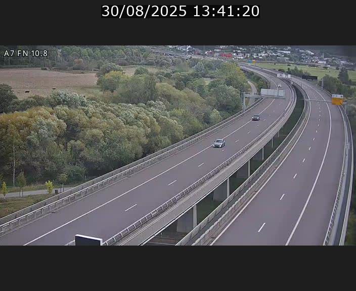 Caméra trafic Luxembourg - A7, Tunnel Gousselerbierg, sortie sud, direction rond-point Lorentzweiler (BK 10.8)