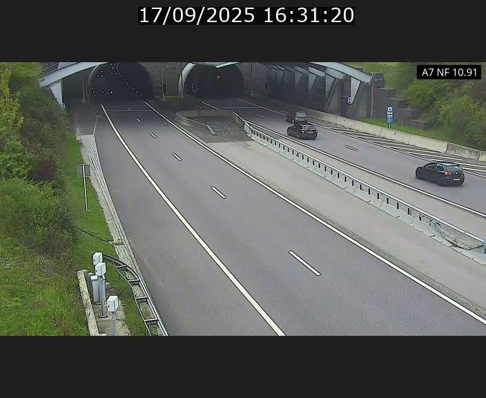 Caméra trafic Luxembourg - A7, Tunnel Gousselerbierg, entrée sud, direction Mersch