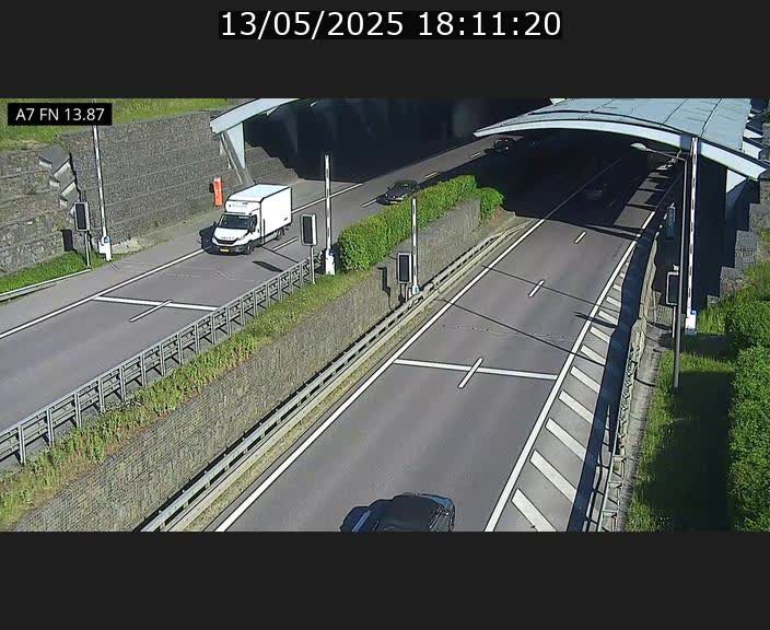 Caméra trafic Luxembourg - A7, Tunnel Gousselerbierg, entrée nord, direction Lorentzweiler