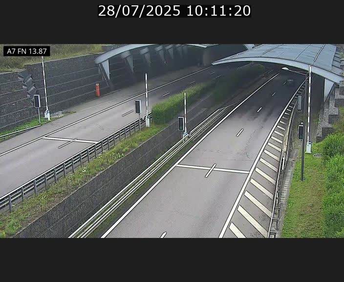 Caméra trafic Luxembourg - A7, Tunnel Gousselerbierg, entrée nord, direction Lorentzweiler