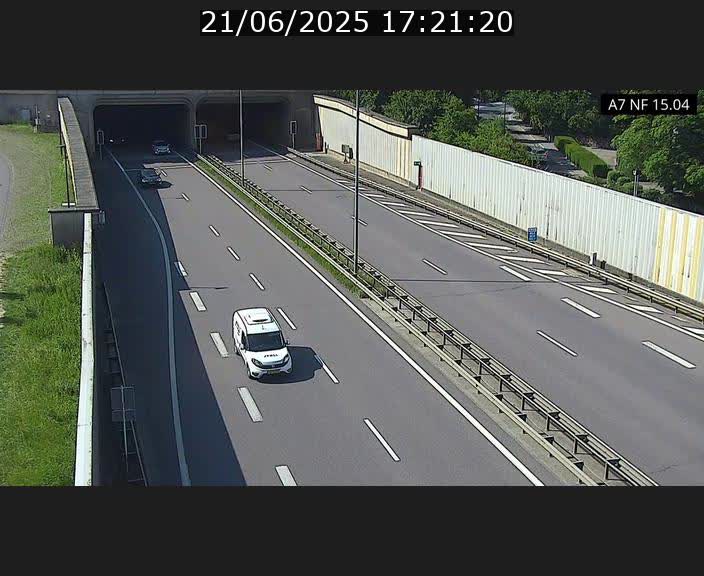 Caméra trafic Luxembourg - A7, Tunnel Mersch, entrée sud, direction Ettelbruck