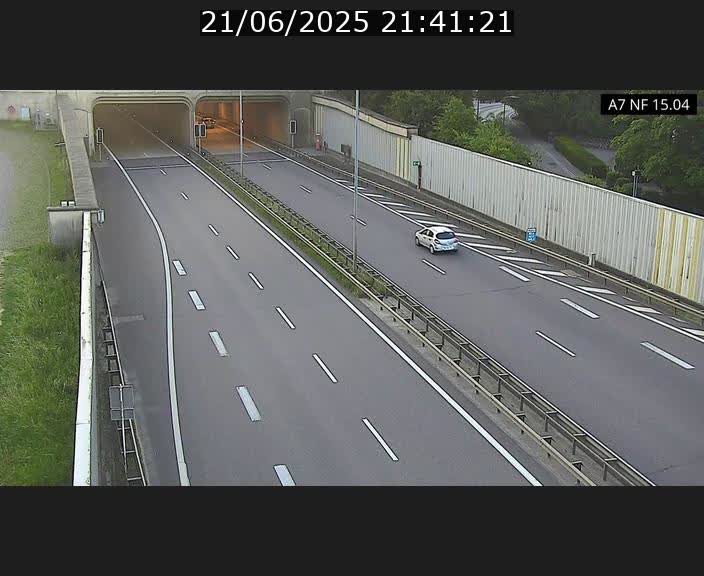 Caméra trafic Luxembourg - A7, Tunnel Mersch, entrée sud, direction Ettelbruck