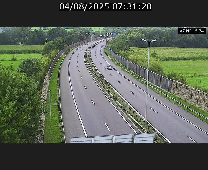 Caméra trafic Luxembourg - A7, Tunnel Mersch, entrée nord, direction Lorentzweiler