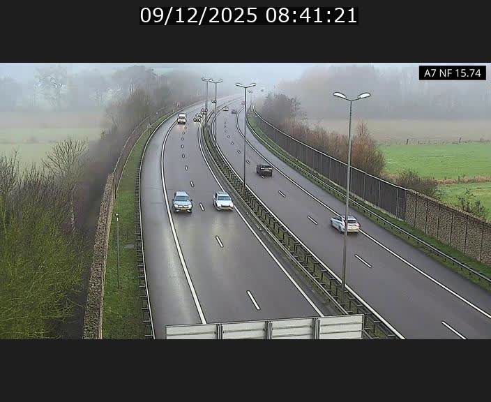 Caméra trafic Luxembourg - A7, Tunnel Mersch, entrée nord, direction Lorentzweiler