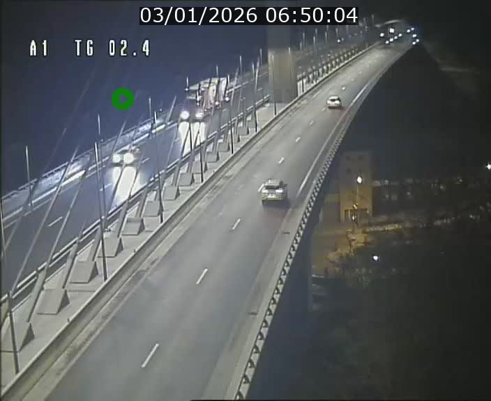Traffic live webcam Luxembourg Sandweiler - A1 direction Luxembourg-ville - BK 2.4