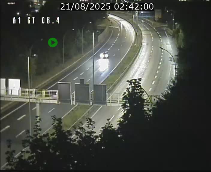 Traffic live webcam Luxembourg Hamm - A1 direction Sandweiler - BK 6.4