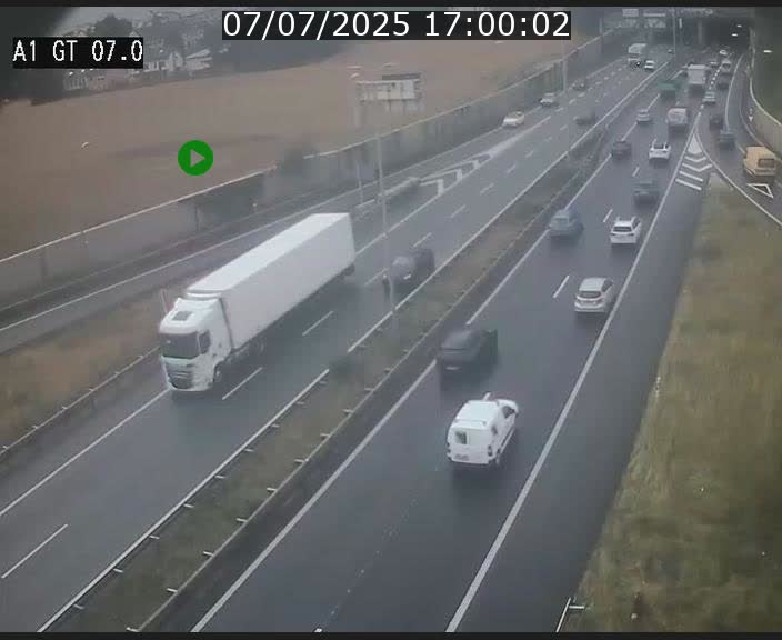 Traffic live webcam Luxembourg Cents - A1 direction Kirchberg - BK 7