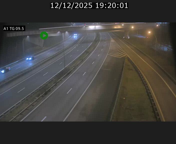 Traffic live webcam Luxembourg Jonction Grünewald - A1 direction Luxembourg-ville - BK 9.5