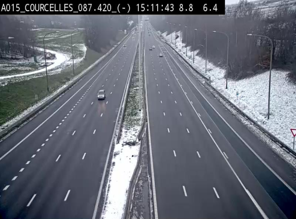 Webcam autoroute Belgique - Viesville - E42 direction Mons - BK 84.35