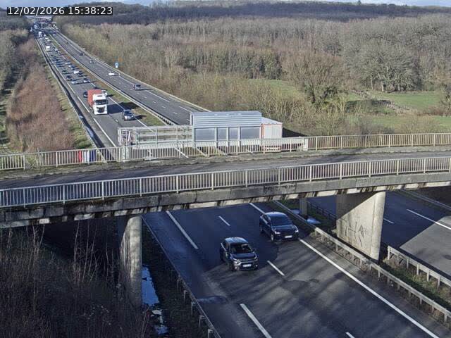 Caméra autoroute France - A31, Zoufftgen direction Luxembourg-ville, à la frontière entre la France et le Luxembourg
